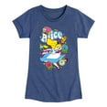 thumbnail image 1 of Disney - Alice In Wonderland - Alice Stickers - Toddler & Youth Girls Short Sleeve Graphic T-Shirt, 1 of 5