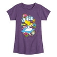 thumbnail image 1 of Disney - Alice In Wonderland - Alice Stickers - Toddler & Youth Girls Short Sleeve Graphic T-Shirt, 1 of 5