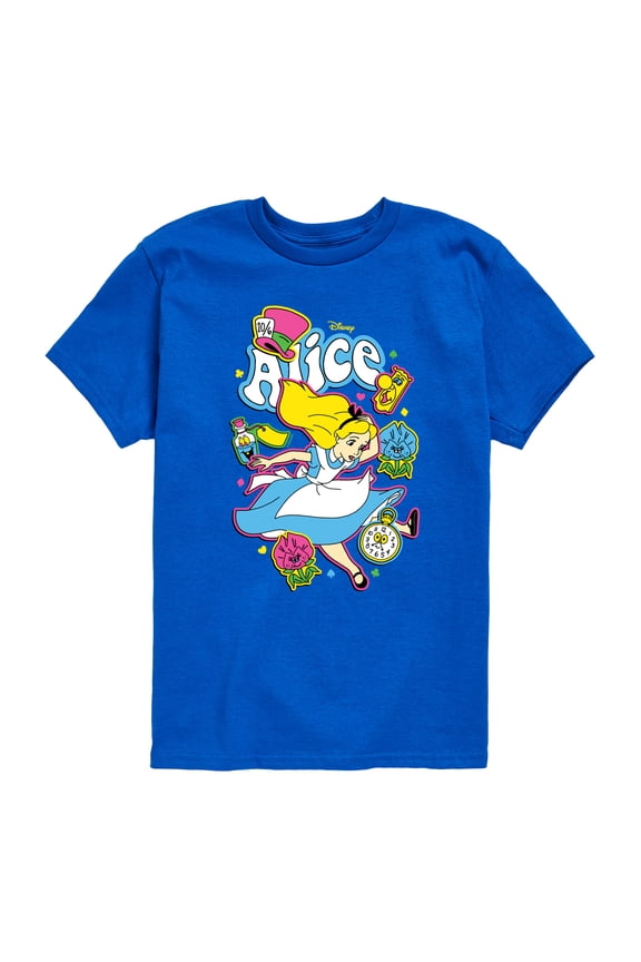 - Alice In Wonderland - Alice Stickers - Toddler & Youth Short Sleeve Graphic T-Shirt