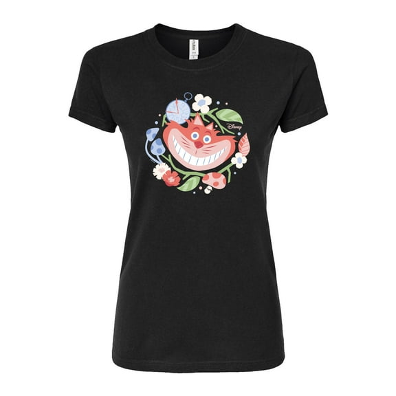 Disney - Alice In Wonderland - Cheshire Cat Circle - Juniors Fitted Graphic T-Shirt