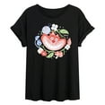 thumbnail image 1 of Disney - Alice In Wonderland - Cheshire Cat Circle - Juniors Ideal Flowy Muscle T-Shirt, 1 of 5