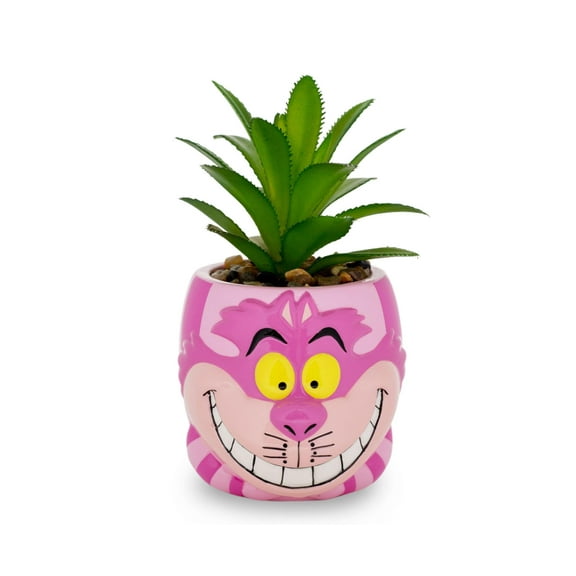 Disney Alice In Wonderland Cheshire Cat Mini Planter with Artificial Succulent