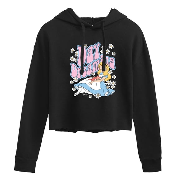 Disney - Alice In Wonderland - Day Dreaming - Juniors Cropped Pullover Hoodie