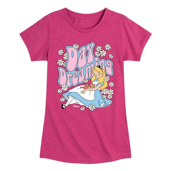 Disney - Alice In Wonderland - Day Dreaming - Toddler & Youth Girls Short Sleeve Graphic T-Shirt