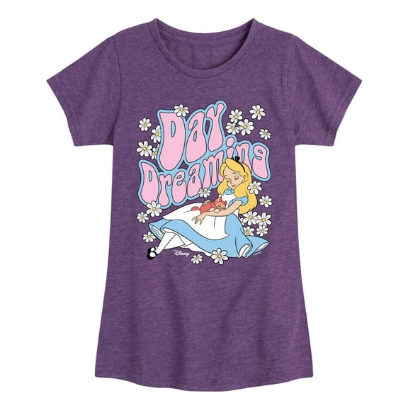Disney - Alice In Wonderland - Day Dreaming - Toddler & Youth Girls Short Sleeve Graphic T-Shirt
