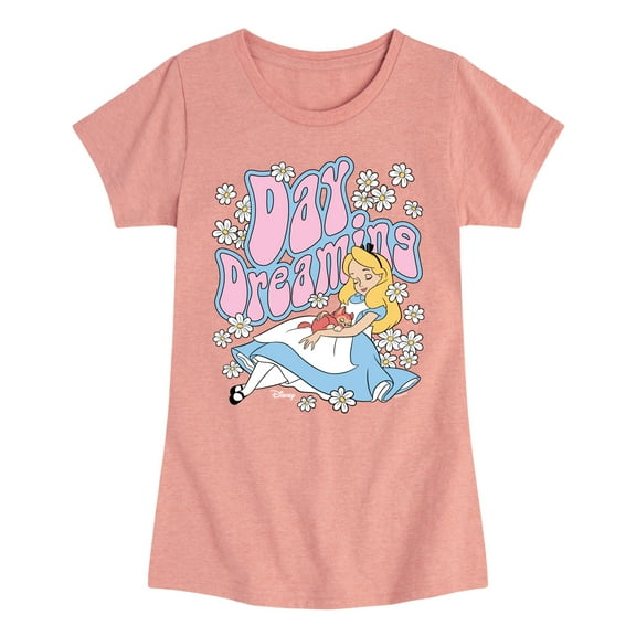 Disney - Alice In Wonderland - Day Dreaming - Toddler & Youth Girls Short Sleeve Graphic T-Shirt