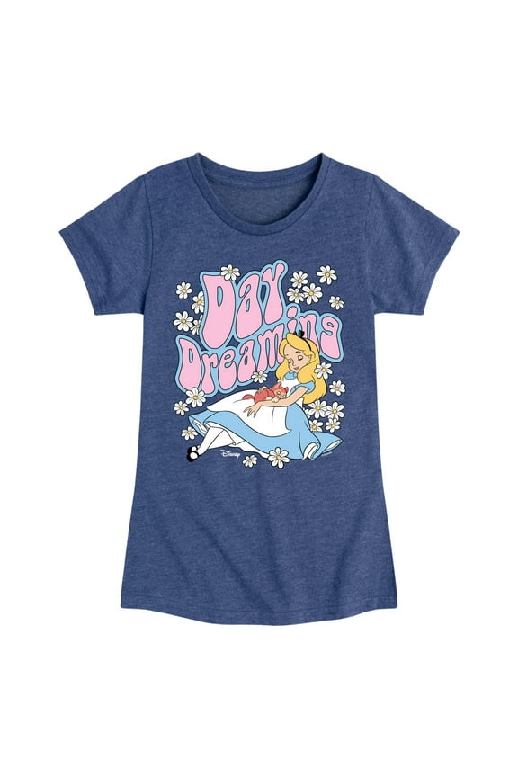 Disney - Alice In Wonderland - Day Dreaming - Toddler & Youth Girls Short Sleeve Graphic T-Shirt