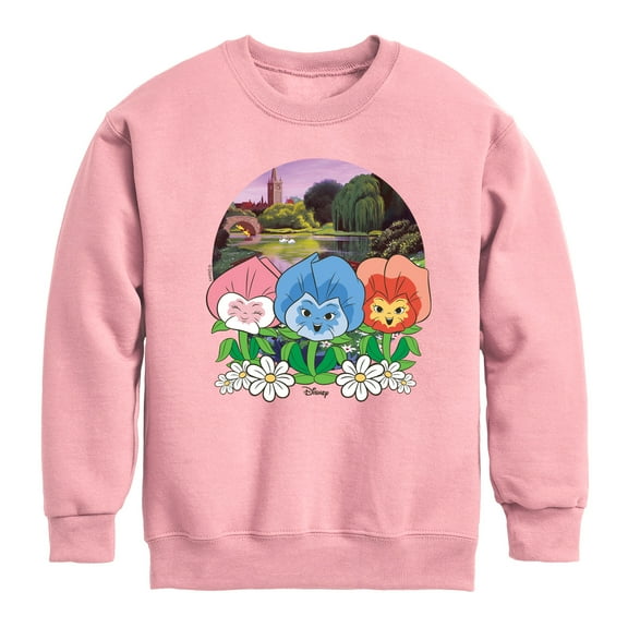 Disney - Alice In Wonderland - Flower Row - Toddler & Youth Crewneck Fleece Sweatshirt