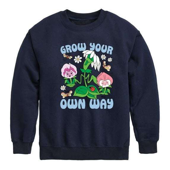 Disney - Alice In Wonderland - Grow Your Own Way - Toddler & Youth Crewneck Fleece Sweatshirt