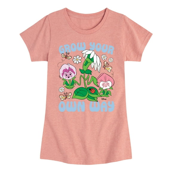 Disney - Alice In Wonderland - Grow Your Own Way - Toddler & Youth Girls Short Sleeve Graphic T-Shirt