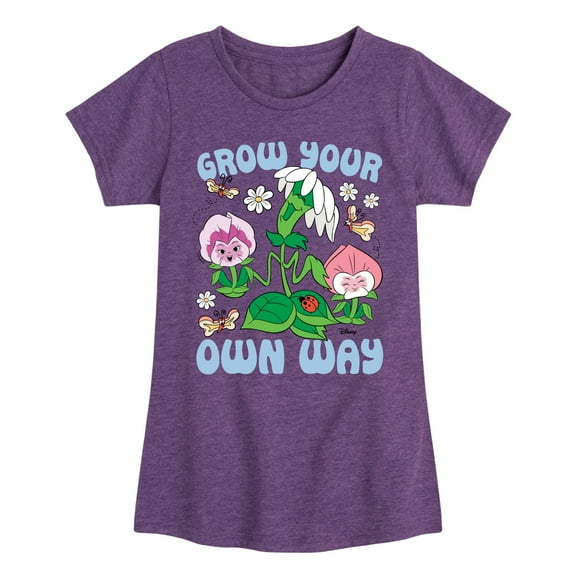 Disney - Alice In Wonderland - Grow Your Own Way - Toddler & Youth Girls Short Sleeve Graphic T-Shirt