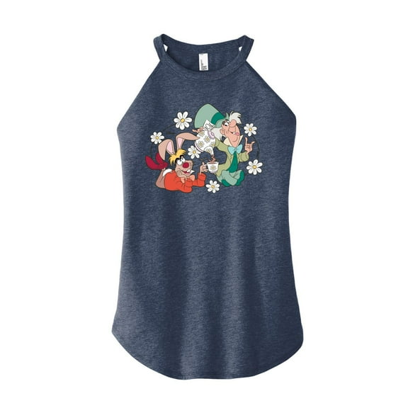 Disney - Alice In Wonderland - Hatter And Hare Daisy - Juniors High Neck Tank Top