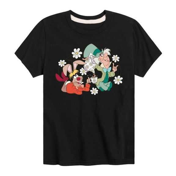 Disney - Alice In Wonderland - Hatter And Hare Daisy - Toddler & Youth Short Sleeve Graphic T-Shirt