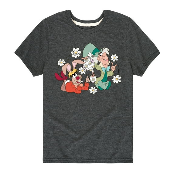 Disney - Alice In Wonderland - Hatter And Hare Daisy - Toddler & Youth Short Sleeve Graphic T-Shirt