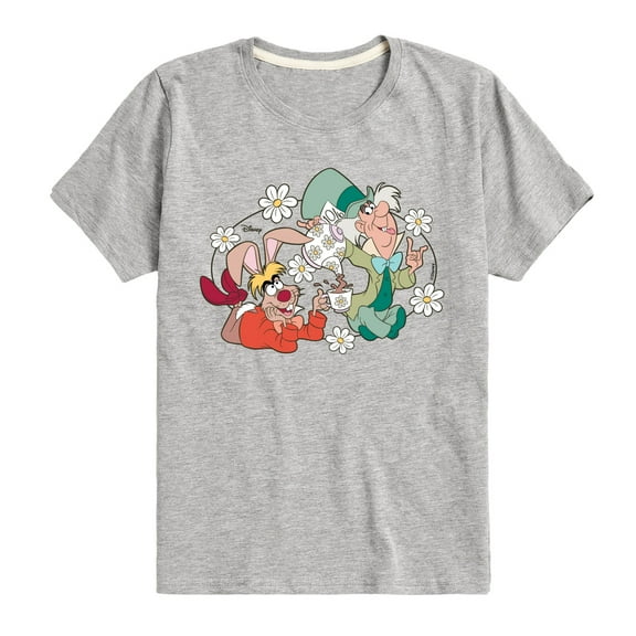 Disney - Alice In Wonderland - Hatter And Hare Daisy - Toddler & Youth Short Sleeve Graphic T-Shirt
