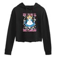 thumbnail image 1 of Disney - Alice In Wonderland - Stop To Smell Flowers - Juniors Cropped Pullover Hoodie, 1 of 5