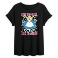 thumbnail image 1 of Disney - Alice In Wonderland - Stop To Smell Flowers - Juniors Ideal Flowy Muscle T-Shirt, 1 of 5