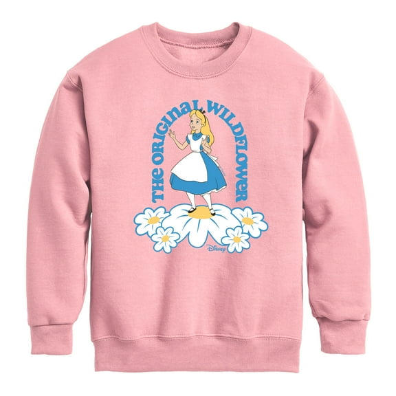 Disney - Alice In Wonderland - The Original Wildflower - Toddler & Youth Crewneck Fleece Sweatshirt