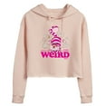 thumbnail image 1 of Disney - Alice In Wonderland - Were All A Little Weird - Juniors Cropped Pullover Hoodie, 1 of 5