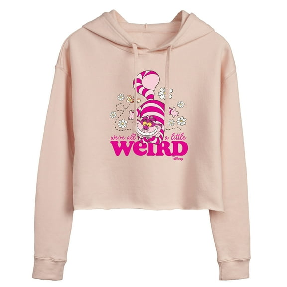 Disney - Alice In Wonderland - Were All A Little Weird - Juniors Cropped Pullover Hoodie