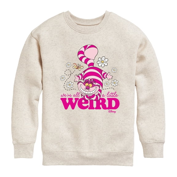 Disney - Alice In Wonderland - Were All A Little Weird - Toddler & Youth Crewneck Fleece Sweatshirt