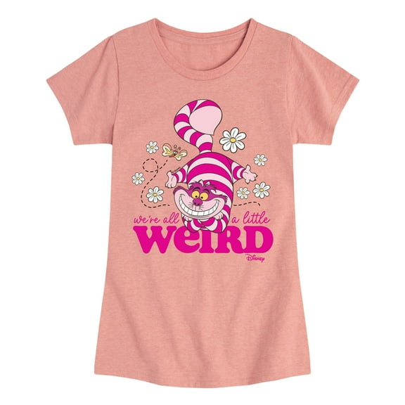 Disney - Alice In Wonderland - Were All A Little Weird - Toddler & Youth Girls Short Sleeve Graphic T-Shirt
