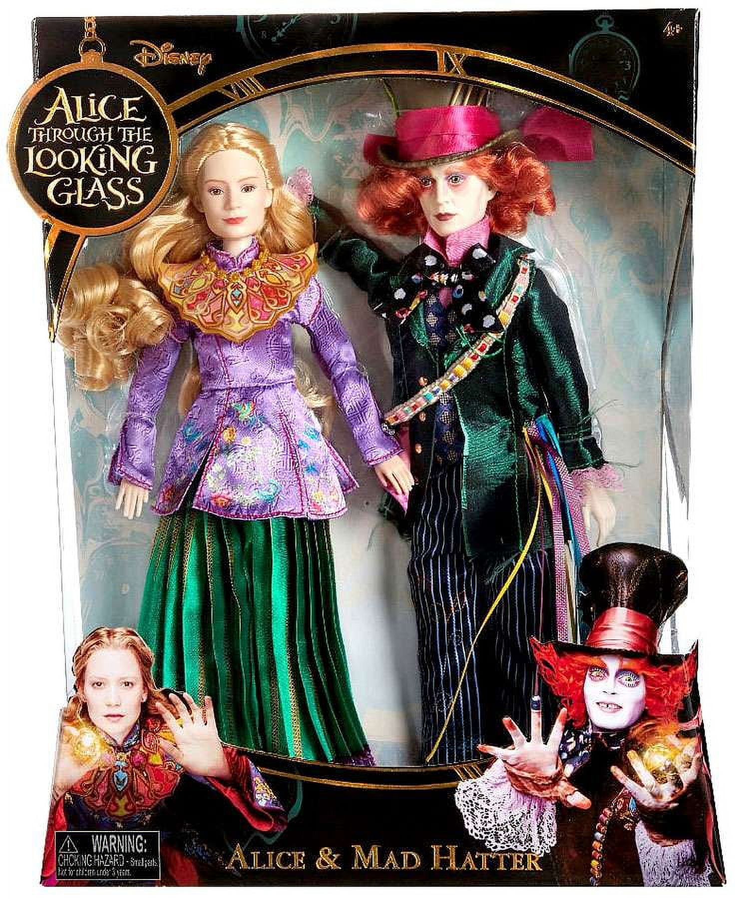 3 Disney Alice in Wonderland Through The Looking Glass Dolls for