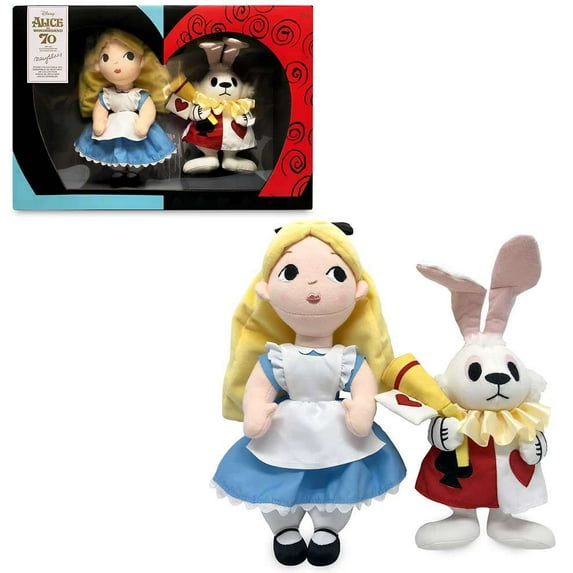 Disney Alice and White Rabbit by Mary Blair 70th Plush Set Limited New with Box
