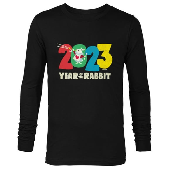 Disney Alice in Wonderland 2023 Year of the White Rabbit - Long Sleeve T-Shirt for Men - Customized-Black