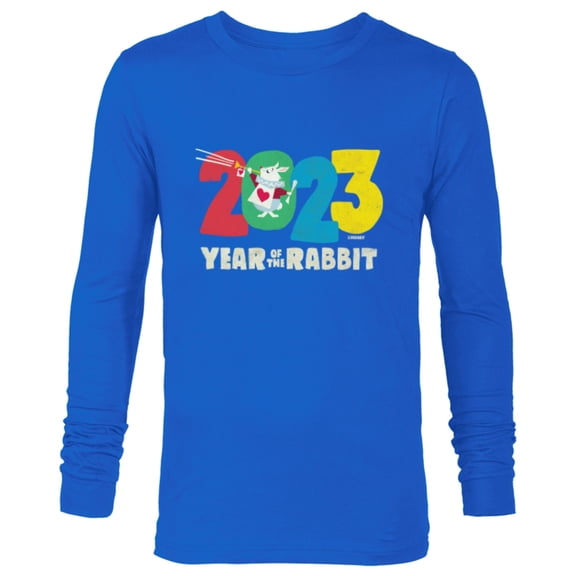 Disney Alice in Wonderland 2023 Year of the White Rabbit - Long Sleeve T-Shirt for Men - Customized-Navy