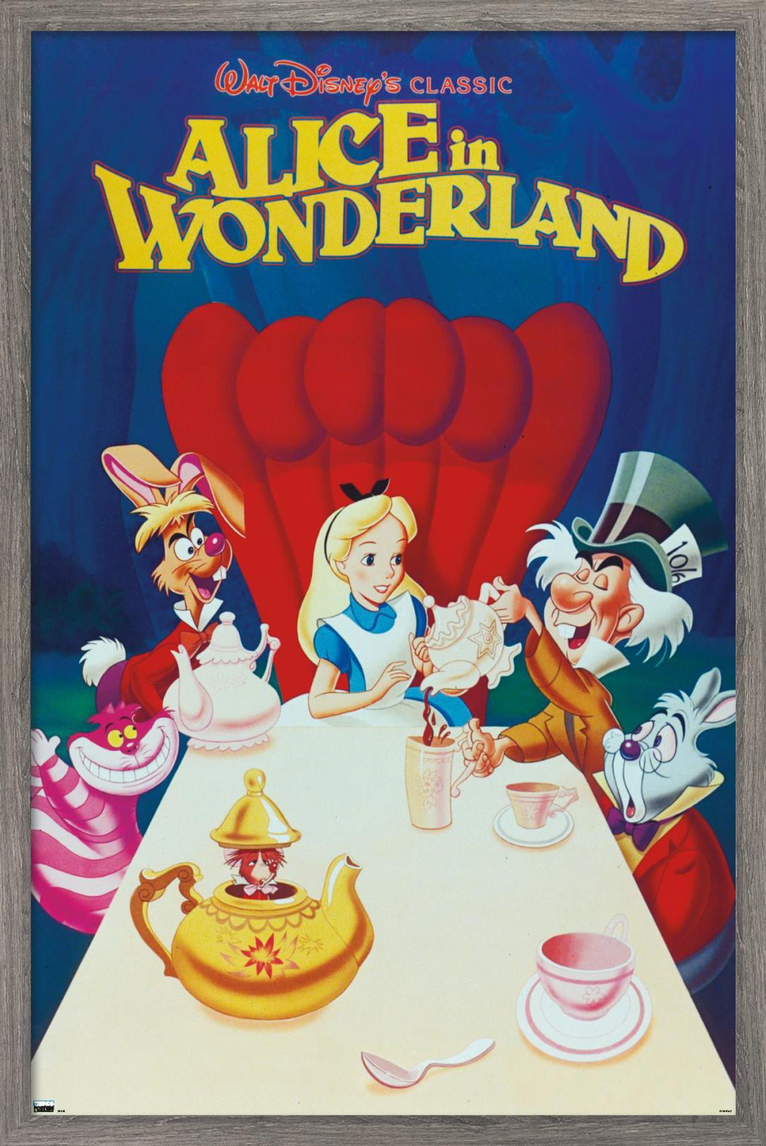 Alice in Wonderland Art Prints Animated Movie Poster Nursery