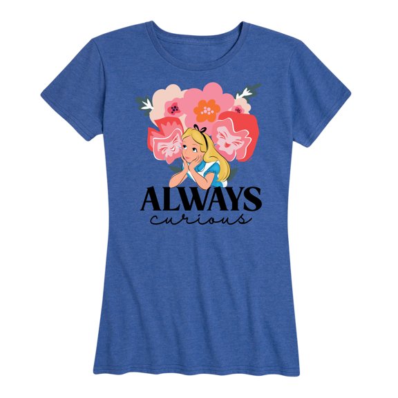 Disney - Alice in Wonderland - Alice Always Curious - Women's Short Sleeve Graphic T-Shirt