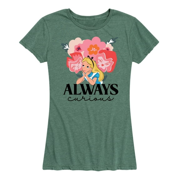 Disney - Alice in Wonderland - Alice Always Curious - Women's Short Sleeve Graphic T-Shirt