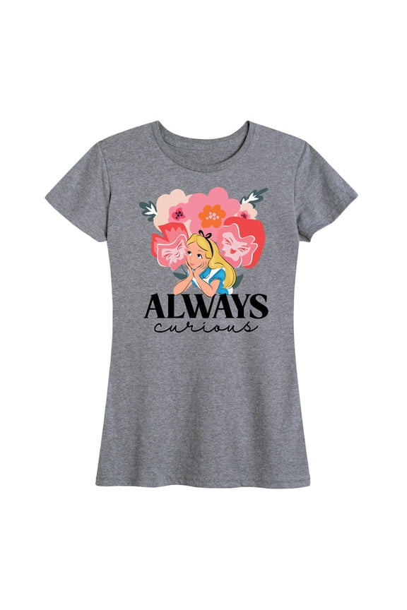 Disney - Alice in Wonderland - Alice Always Curious - Women's Short Sleeve Graphic T-Shirt