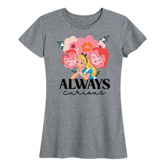 Disney - Alice in Wonderland - Alice Always Curious - Women's Short Sleeve Graphic T-Shirt