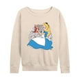 thumbnail image 1 of Disney - Alice in Wonderland - Alice And Dinah - Women's Lightweight French Terry Long Sleeve Shirt, 1 of 5