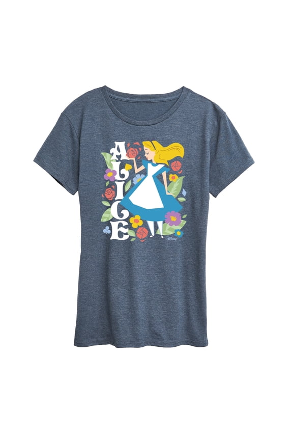 Disney - Alice in Wonderland - Alice Botanical - Women's Short Sleeve Graphic T-Shirt