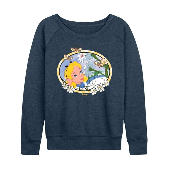 Disney - Alice in Wonderland - Alice Daisies - Women's Lightweight French Terry Long Sleeve Shirt