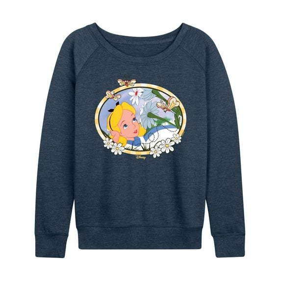 Disney - Alice in Wonderland - Alice Daisies - Women's Lightweight French Terry Long Sleeve Shirt