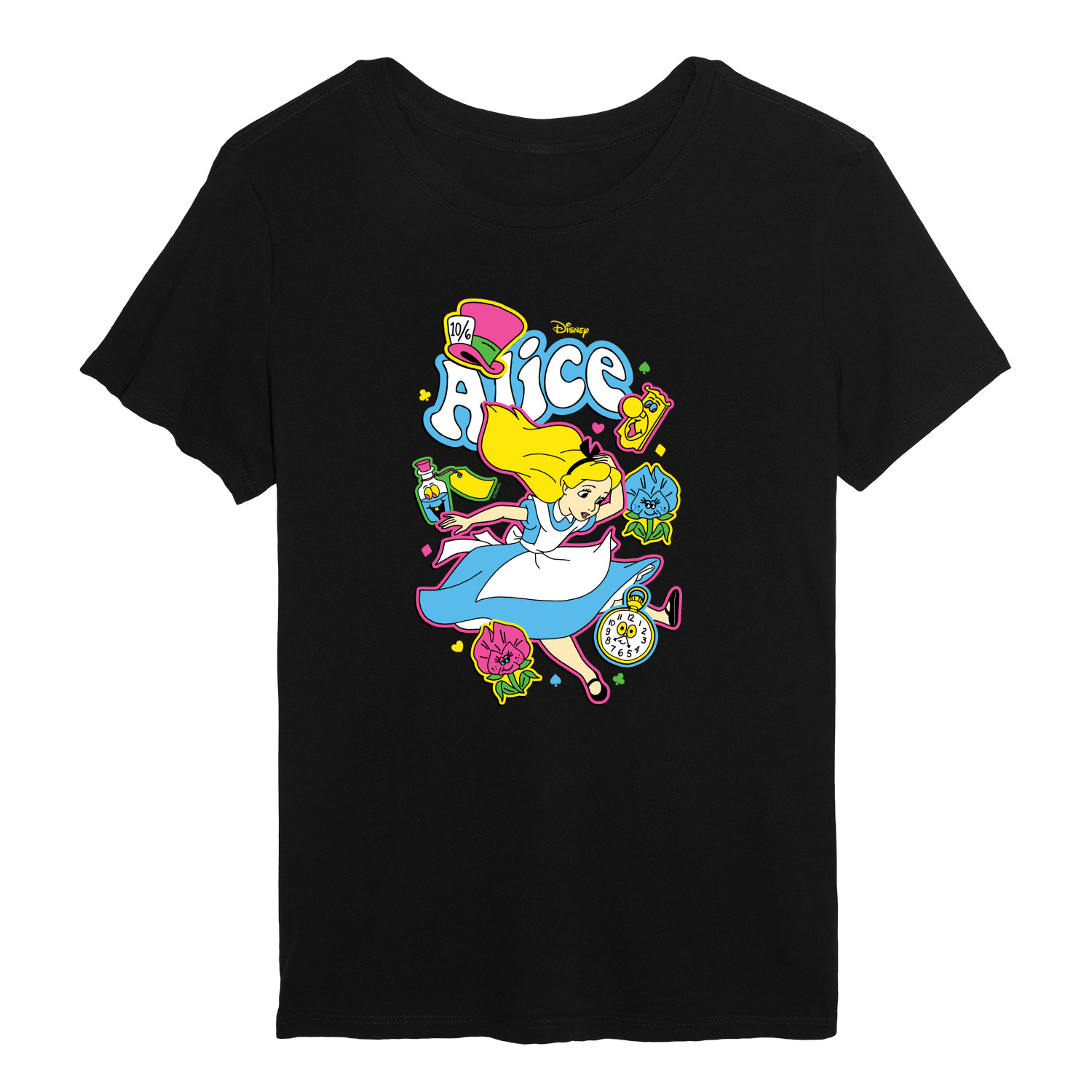 Disney - Alice in Wonderland - Alice Stickers - Women's Fitted Graphic