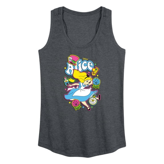Disney - Alice in Wonderland - Alice Stickers - Women's Racerback Tank Top