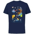 thumbnail image 1 of Disney Alice in Wonderland Bottle Adventure Valentine’s Day - Short Sleeve Cotton T-Shirt for Adults - Customized-Navy, 1 of 5