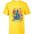 thumbnail image 1 of Disney Alice in Wonderland Caterpillar and Flowers Vintage - Short Sleeve T-Shirt for Kids - Customized-Yellow, 1 of 5