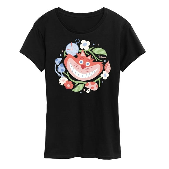 Disney - Alice in Wonderland - Cheshire Cat Circle - Women's Short Sleeve Graphic T-Shirt