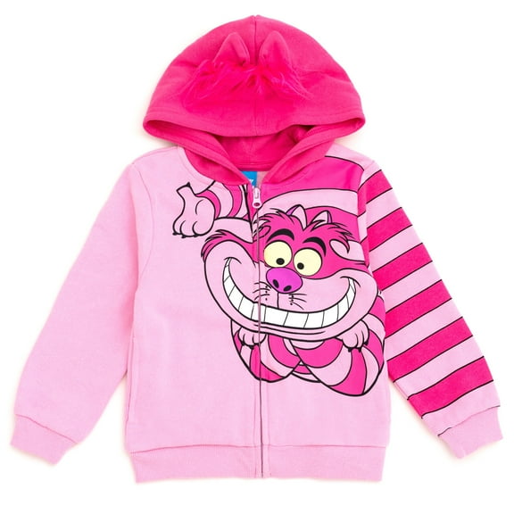 Disney Alice in Wonderland Cheshire Cat Fleece Zip Up Cosplay Hoodie Little Kid to Big Kid