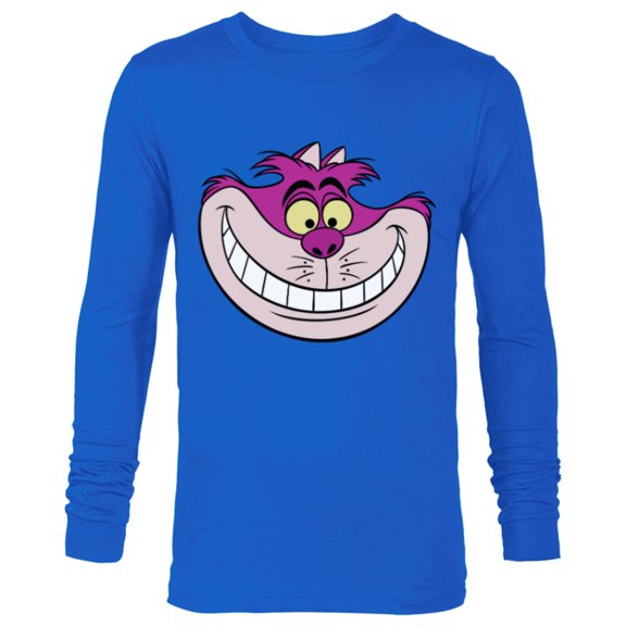Disney Alice in Wonderland Cheshire Cat Grin - Long Sleeve T-Shirt for Men - Customized-Royal