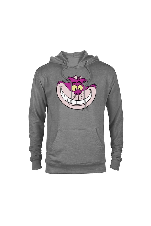 Alice in Wonderland Cheshire Cat Grin - Pullover Hoodie for Adults -Customized-Graphite Heather