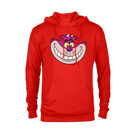 Disney Alice in Wonderland Cheshire Cat Grin - Pullover Hoodie for Adults -Customized-Red Heather