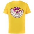 thumbnail image 1 of Disney Alice in Wonderland Cheshire Cat Grin - Short Sleeve Cotton T-Shirt for Adults - Customized-Yellow, 1 of 5