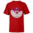thumbnail image 1 of Disney Alice in Wonderland Cheshire Cat Grin - Short Sleeve T-Shirt for Kids - Customized-Red, 1 of 5